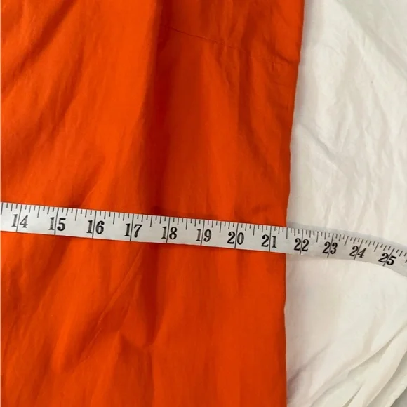 NWT ANTHROPOLOGIE Shift Mini Dress L Tassels Orange - Picture 12 of 13